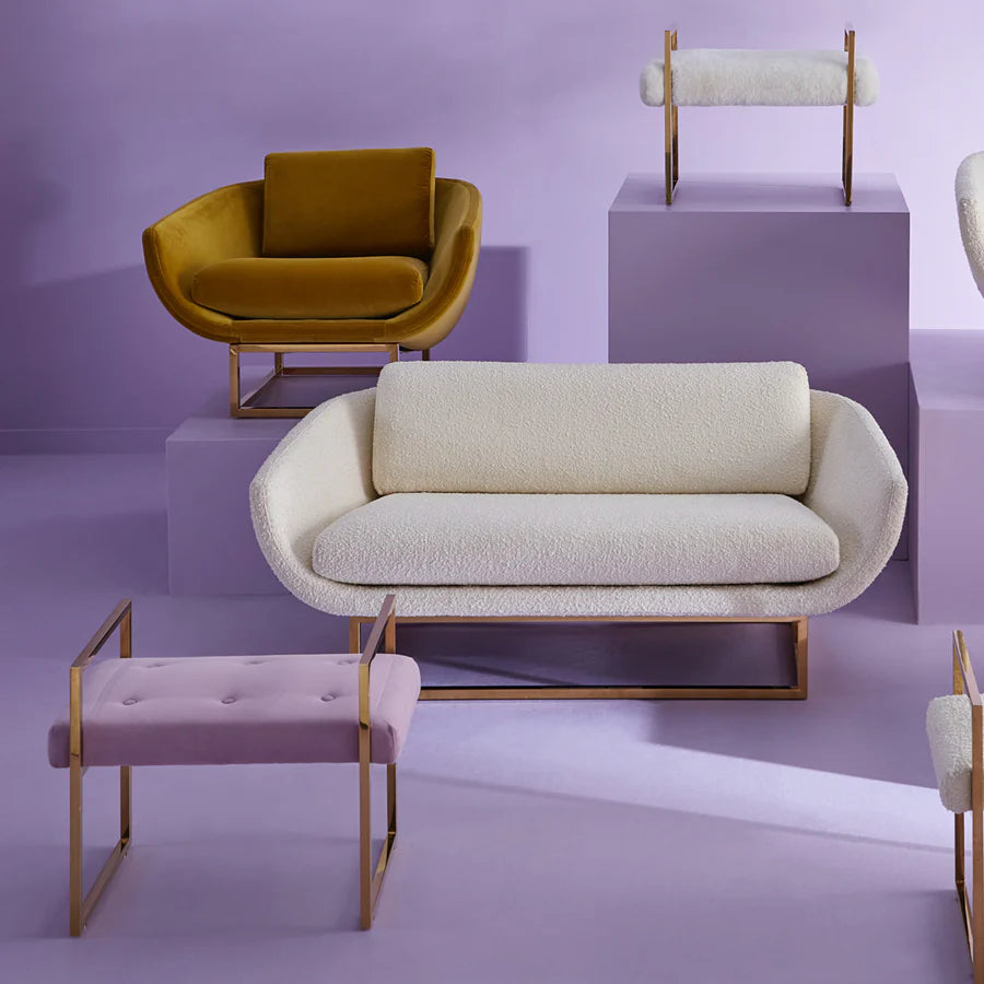 Beaumont Settee - Olympus Oatmeal Design Maven 3