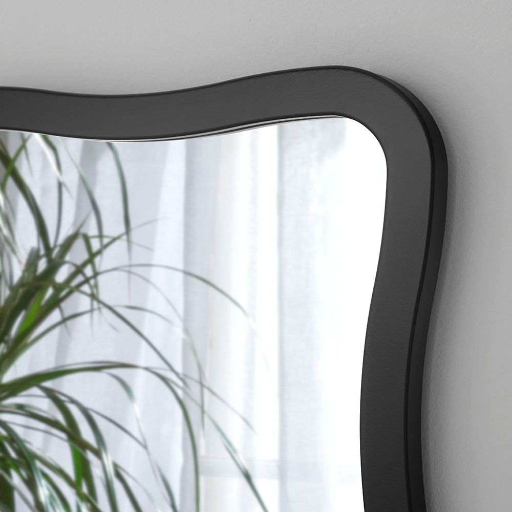 Olivia's Rowan Rectangular Wall Mirror in Black