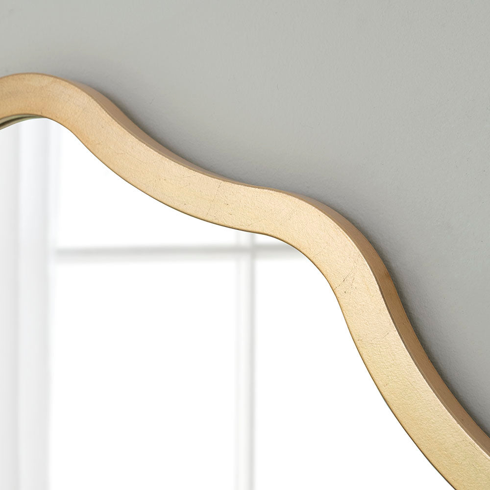 Olivia's Rowan Round Wall Mirror in Gold