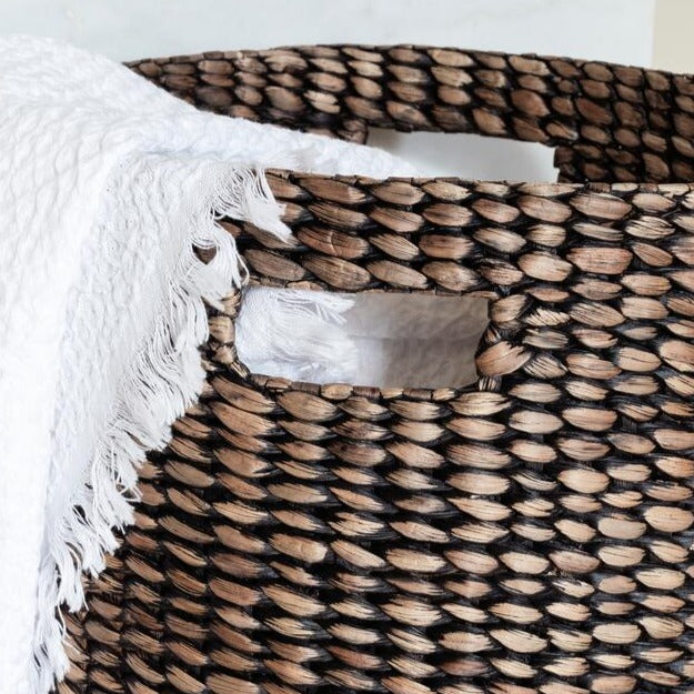 Must Living Bora Bora Laundry Basket in Black wash