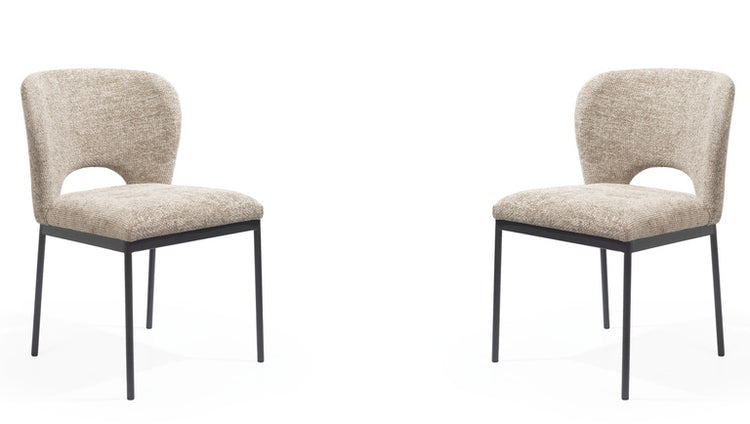 Wolfie Set of 2 Dining Chairs -Taupe Tommy Franks 3