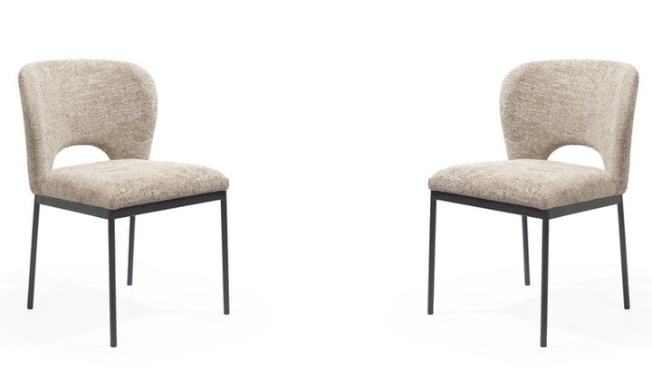 Wolfie Set of 2 Dining Chairs -Taupe Tommy Franks 3