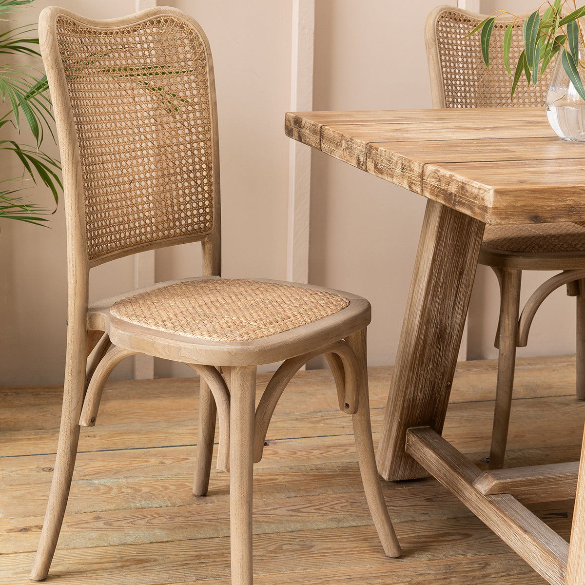 Garden Trading Fairlight Rattan Set of 2 Dining Chairs in Natural