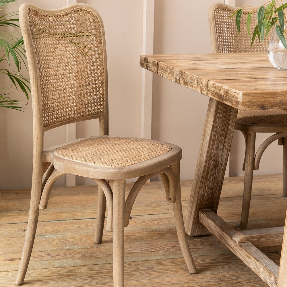 Fairlight Rattan Set of 2 Dining Chairs - Natural Garden Trading 2
