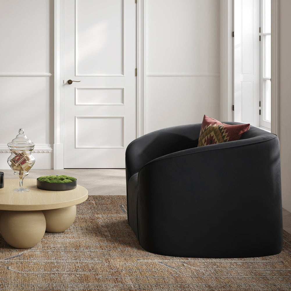 O&Co Marni Armchair in Black Velvet