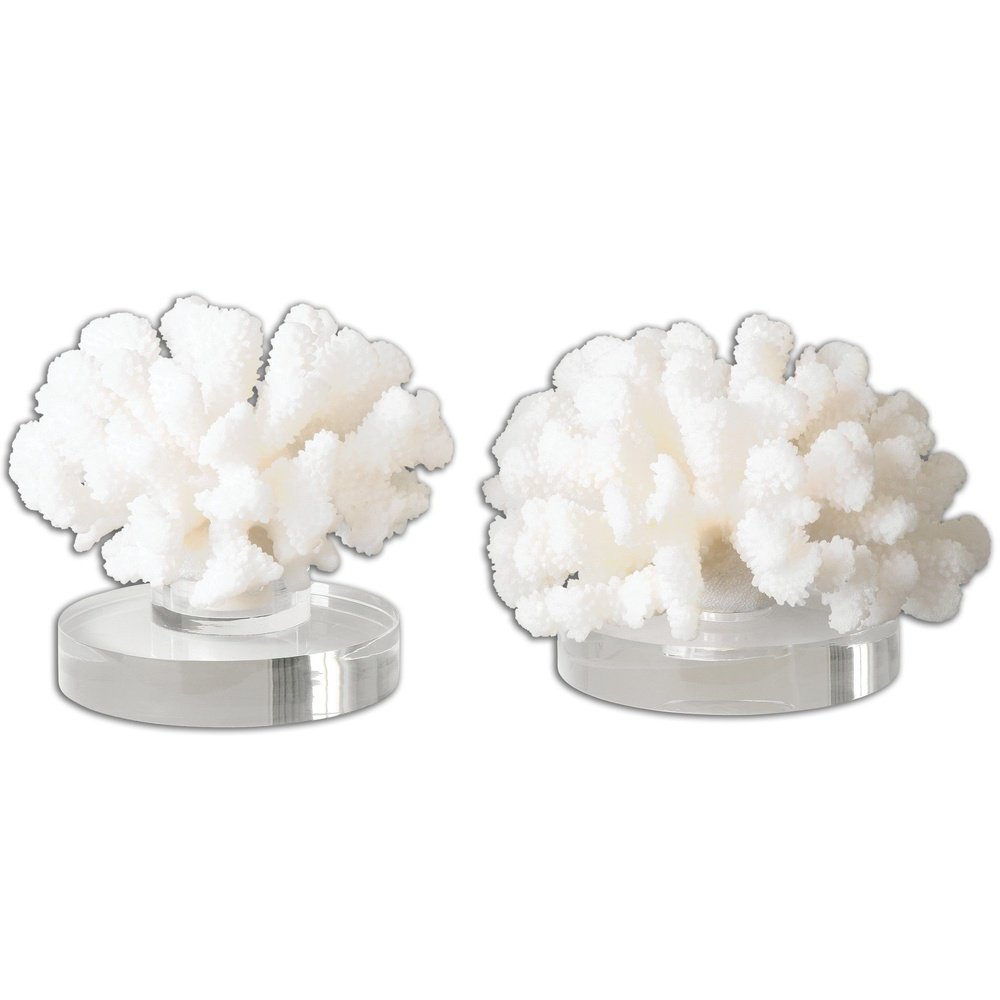 Hard Coral Set of 2 Sculptures Uttermost 1