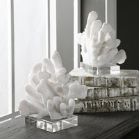 Uttermost Charbel White Bookends- Set of 2