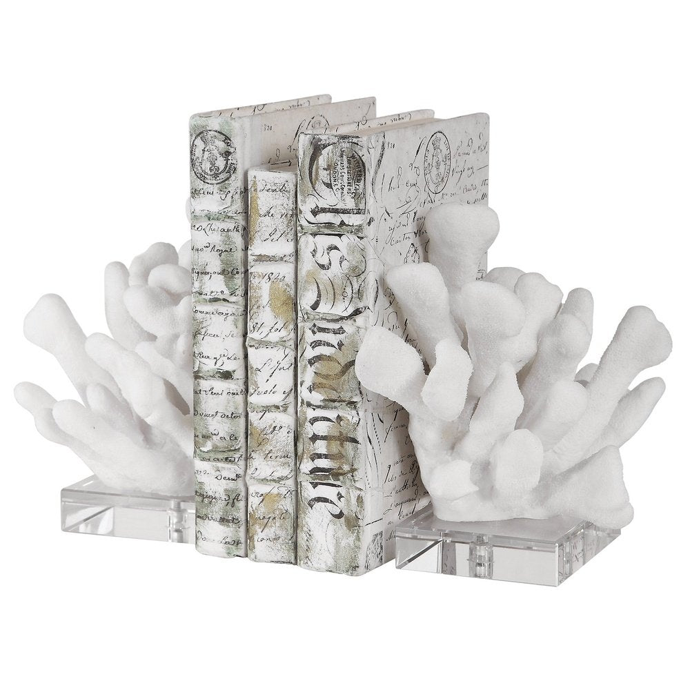 Bookends- Set of 2 in White