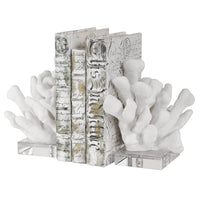 Uttermost Charbel White Bookends- Set of 2