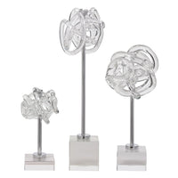 Uttermost Neuron Glass Table Top Sculptures - Set of 3