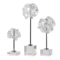 Uttermost Neuron Glass Table Top Sculptures - Set of 3