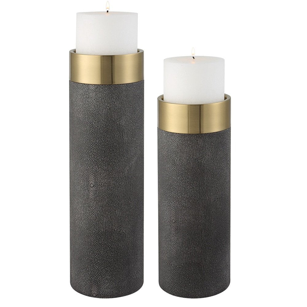 Wessex Set of 2 Candle Holders - Grey Uttermost 1
