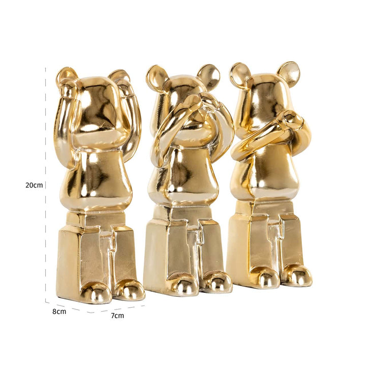 Berna Set of 3 Decorative Objects - Gold Richmond 4