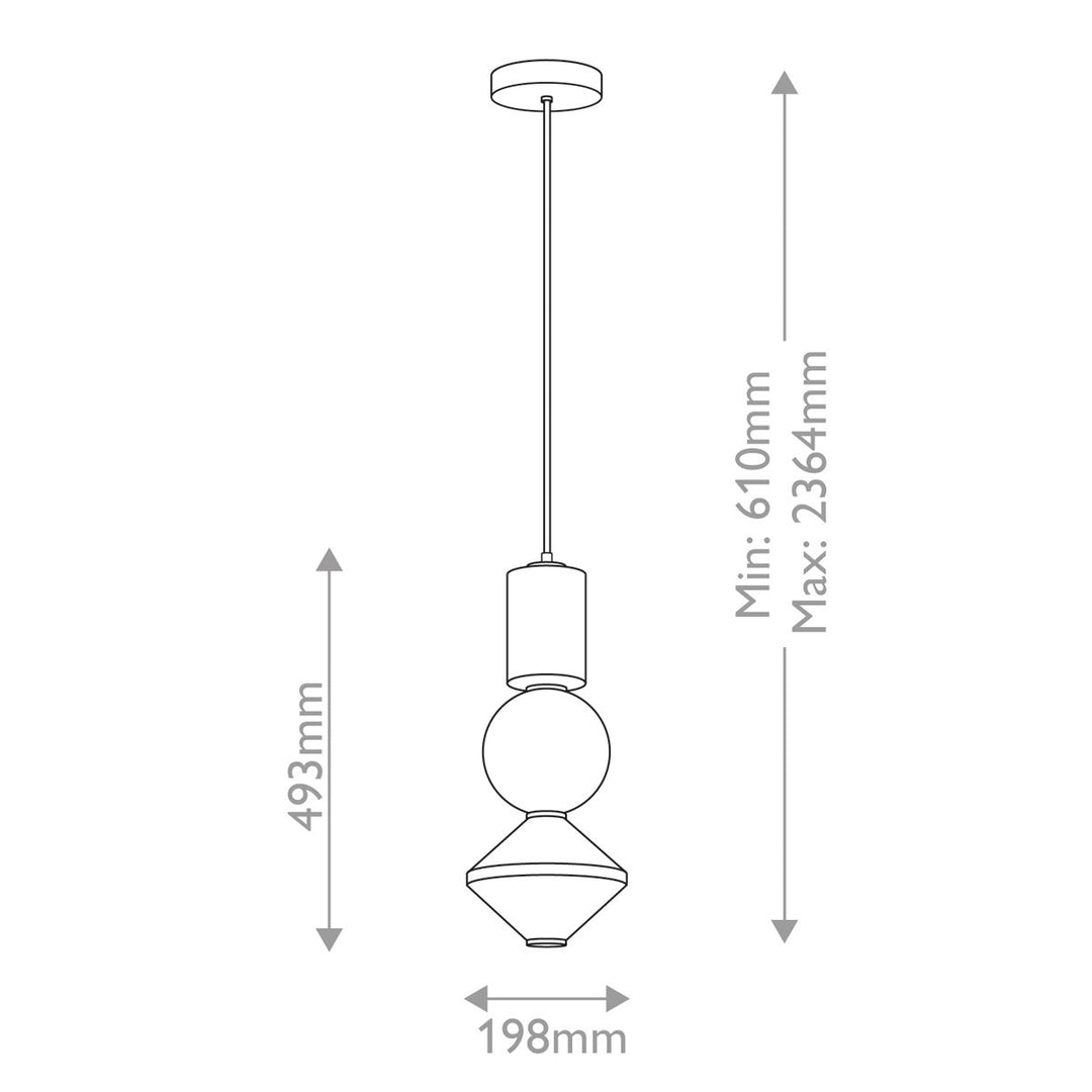 Bijou LED Pendant Light - Brushed Nickel