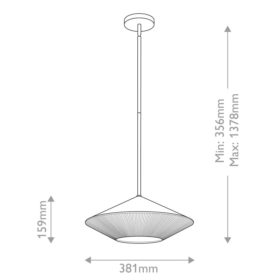 Daphne Large Pendant Light - Matte Black