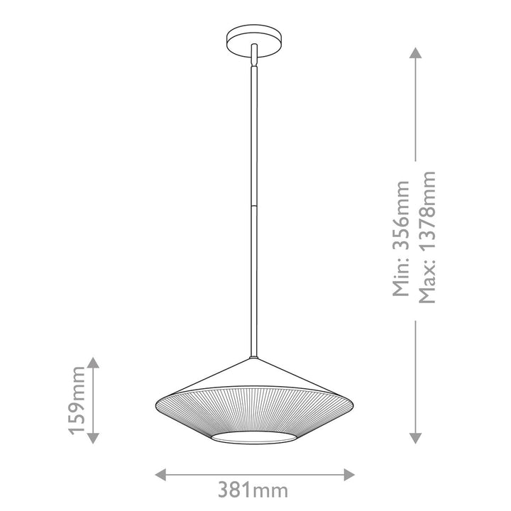 Daphne Large Pendant Light - Matte Black