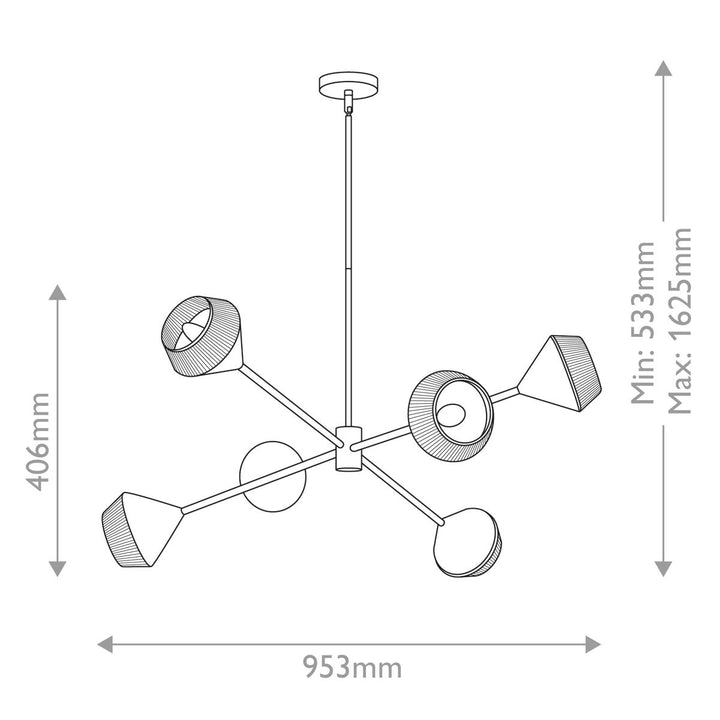 Daphne Chandelier - Matte Black