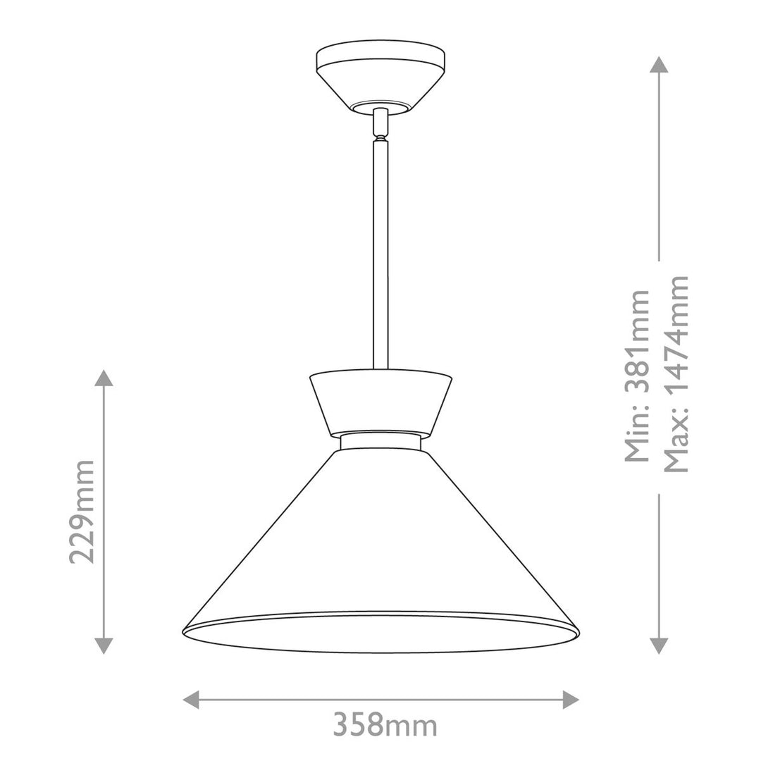 Halston Pendant Light - Matte Black