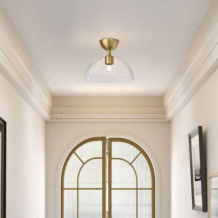 Jude Semi Flush Ceiling Light - Brushed Gold