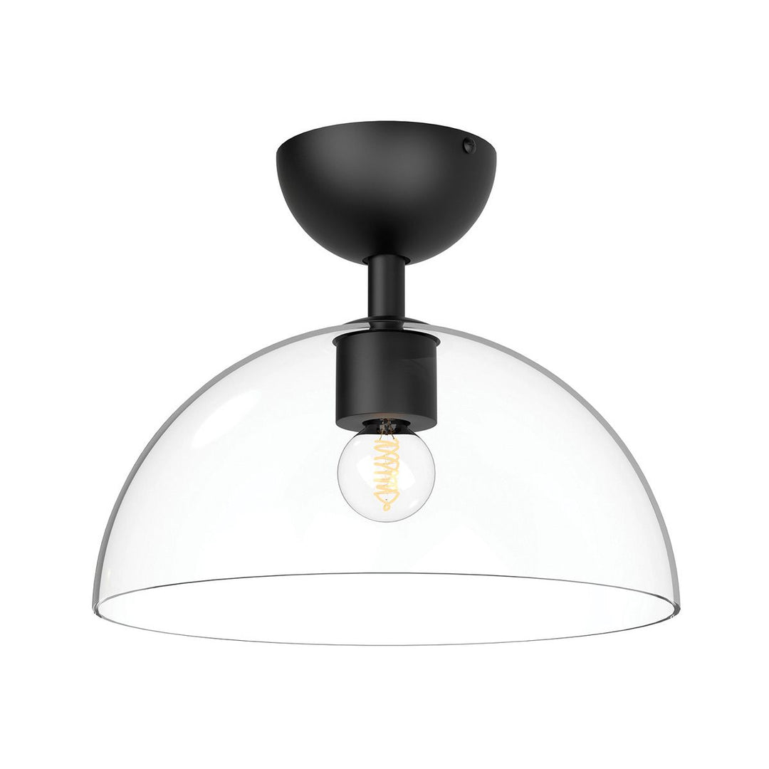 Jude Semi Flush Ceiling Light - Matte Black