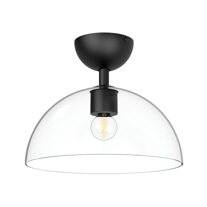 Jude Semi Flush Ceiling Light - Matte Black