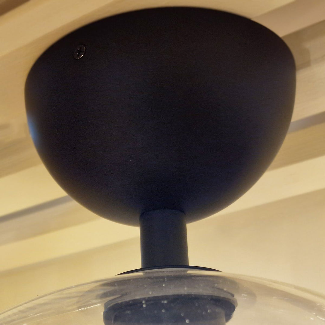 Jude Semi Flush Ceiling Light - Matte Black