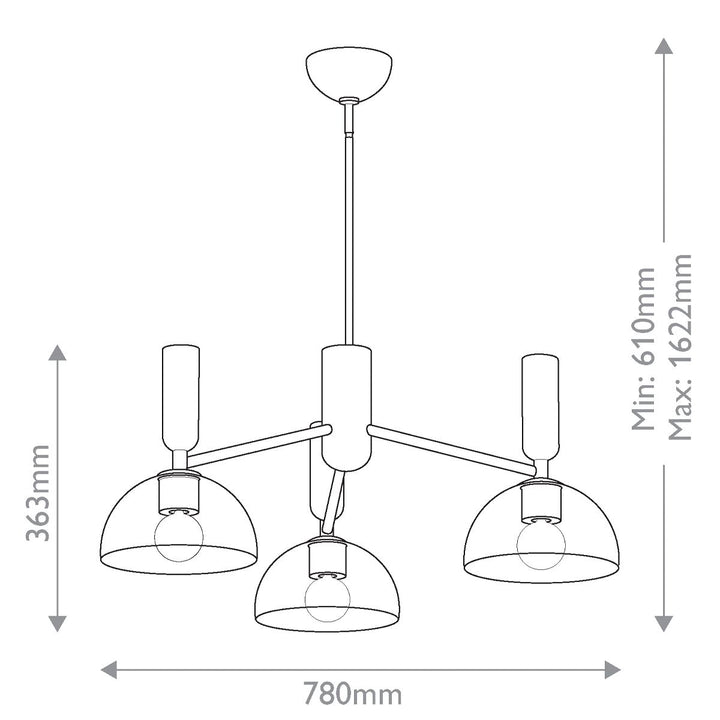 Jude Chandelier - Brushed Gold