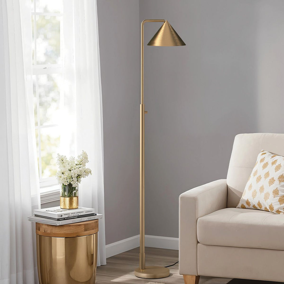Remyck Floor Lamp - Brushed Gold