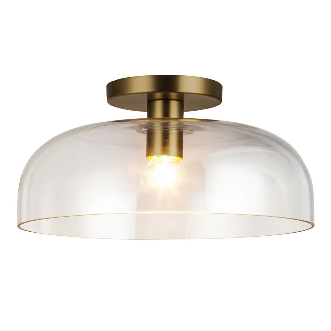 Sylvia Semi Flush Ceiling Light - Brushed Gold