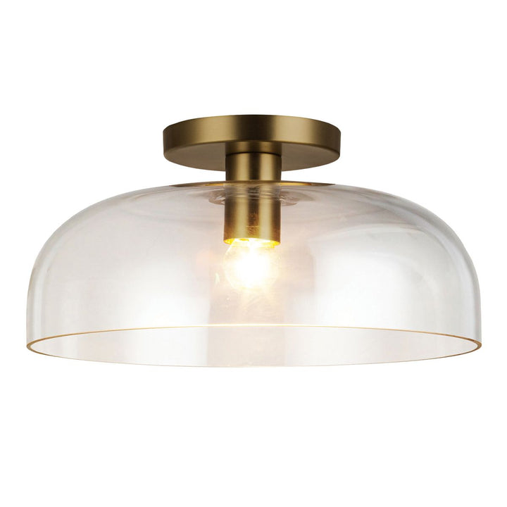 Sylvia Semi Flush Ceiling Light - Brushed Gold