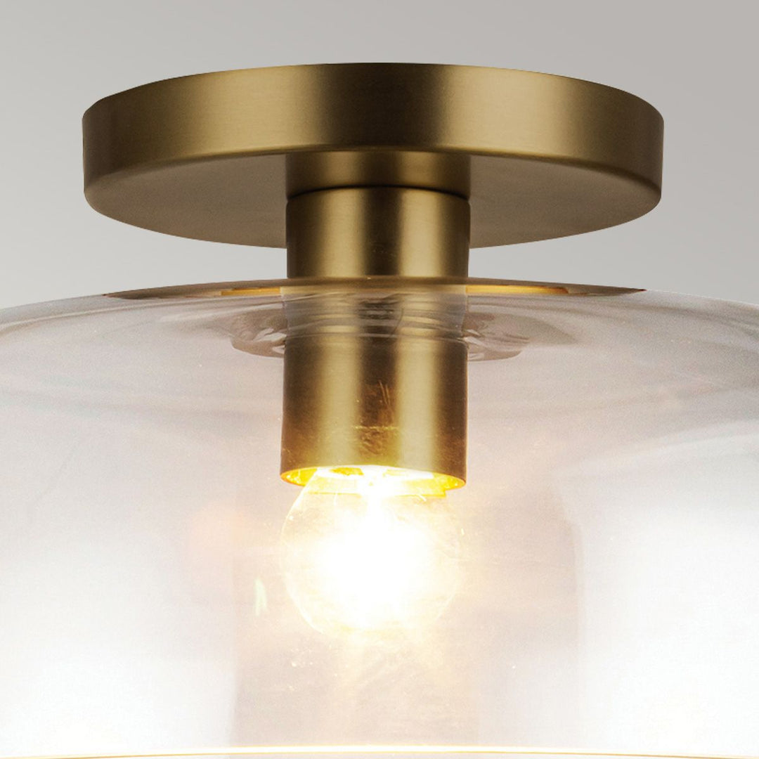 Sylvia Semi Flush Ceiling Light - Brushed Gold