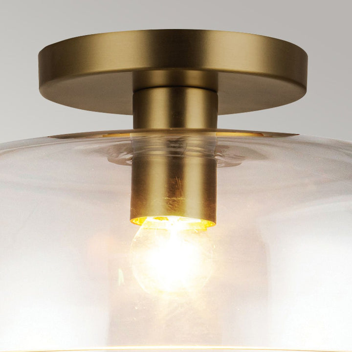 Sylvia Semi Flush Ceiling Light - Brushed Gold