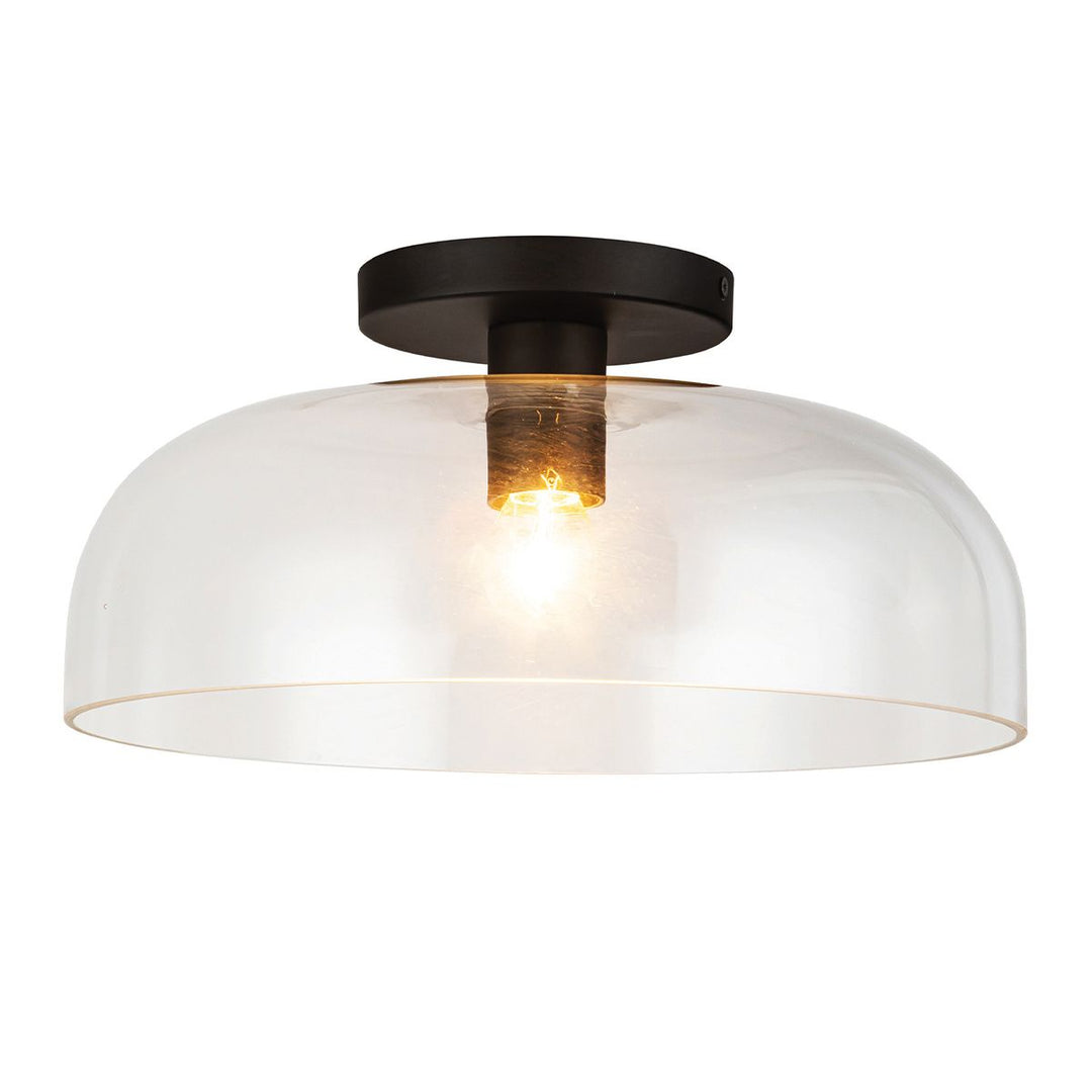 Sylvia Semi Flush Ceiling Light - Matte Black