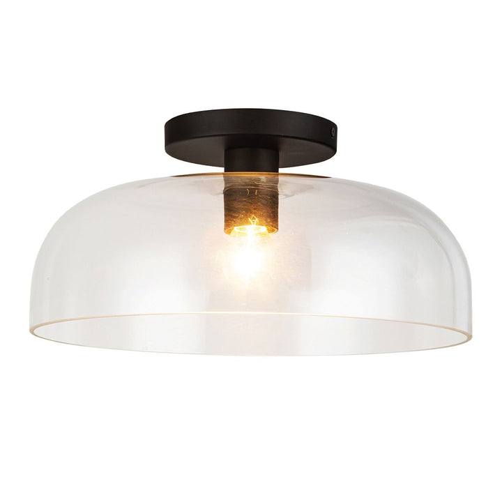 Sylvia Semi Flush Ceiling Light - Matte Black