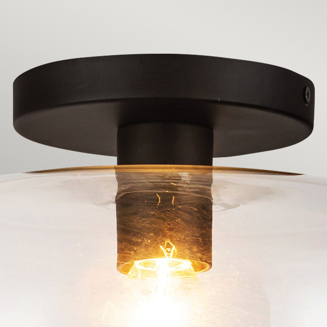 Sylvia Semi Flush Ceiling Light - Matte Black