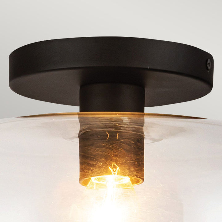 Sylvia Semi Flush Ceiling Light - Matte Black