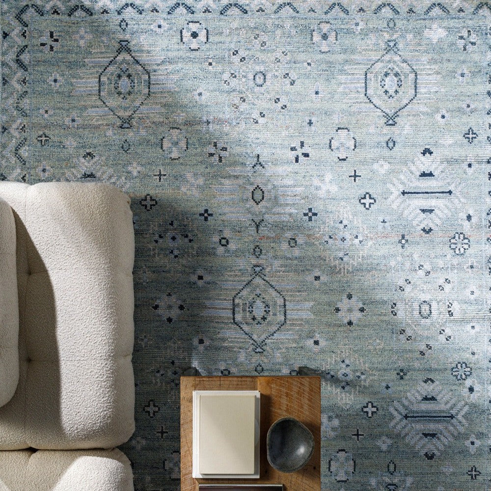 Almeria Hand Knotted Rug - Blue Keiichi 2