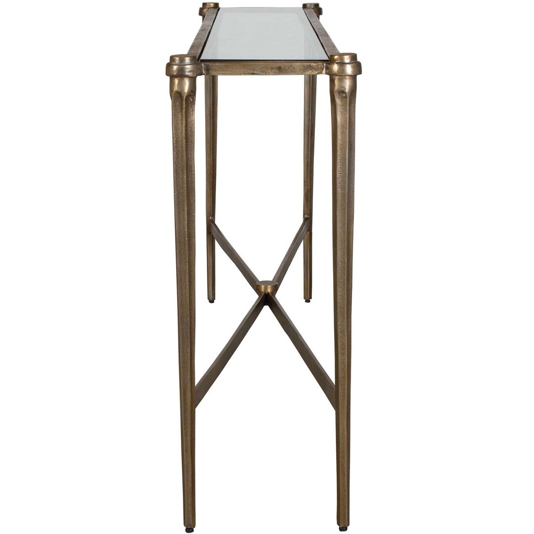 Amara Console Table - Antique Brass