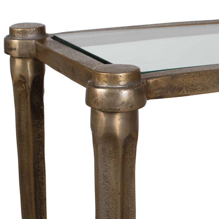 Amara Console Table - Antique Brass