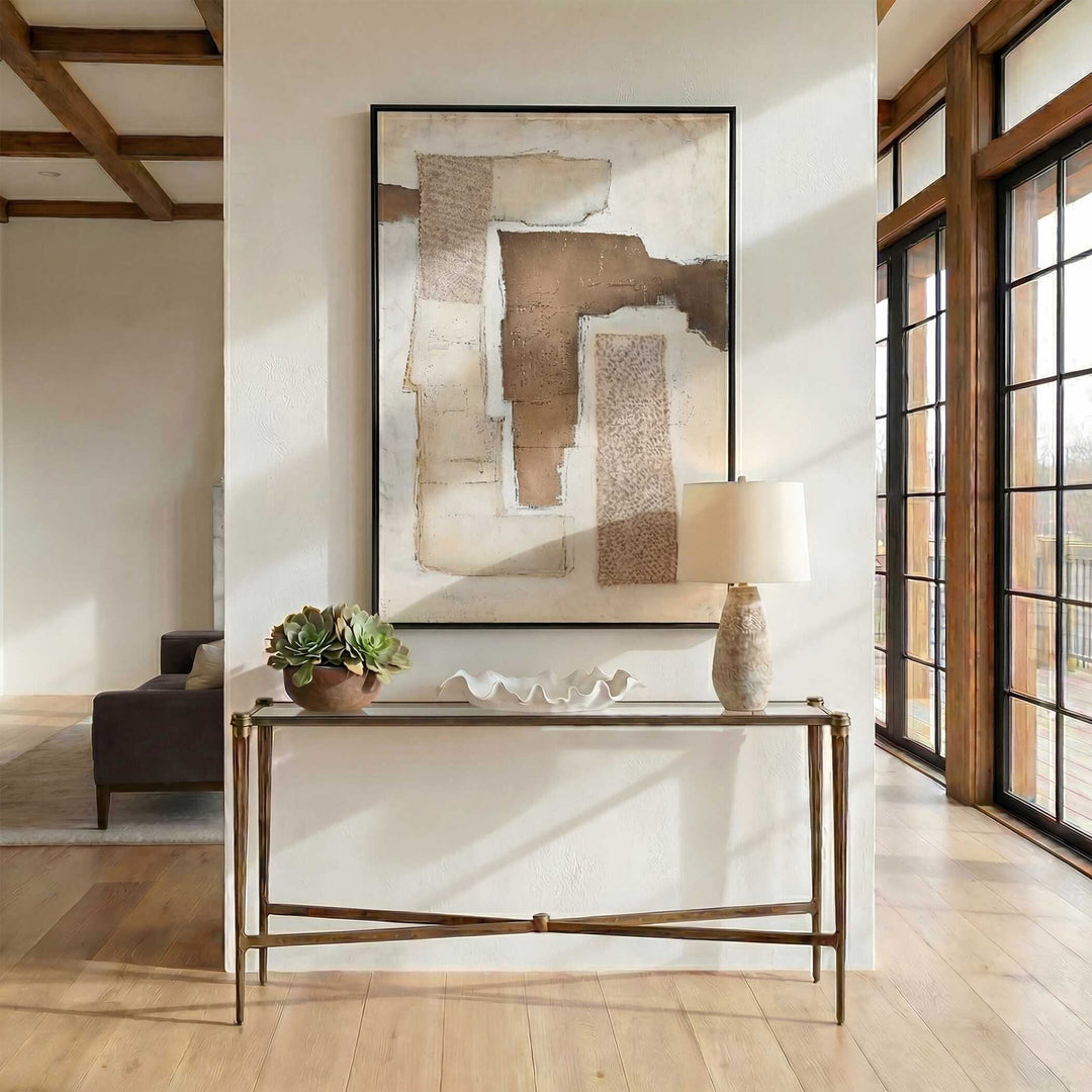Amara Console Table - Antique Brass