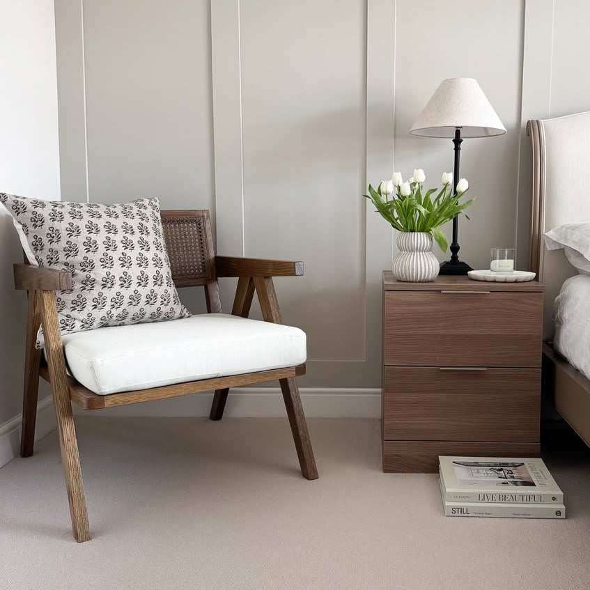 Phoenix Accent Chair - Smoked Wood & Ecru LPD Home 2