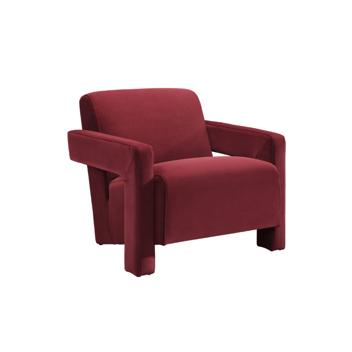 Apex Angular Armchair (Crib 5) - Burgundy
