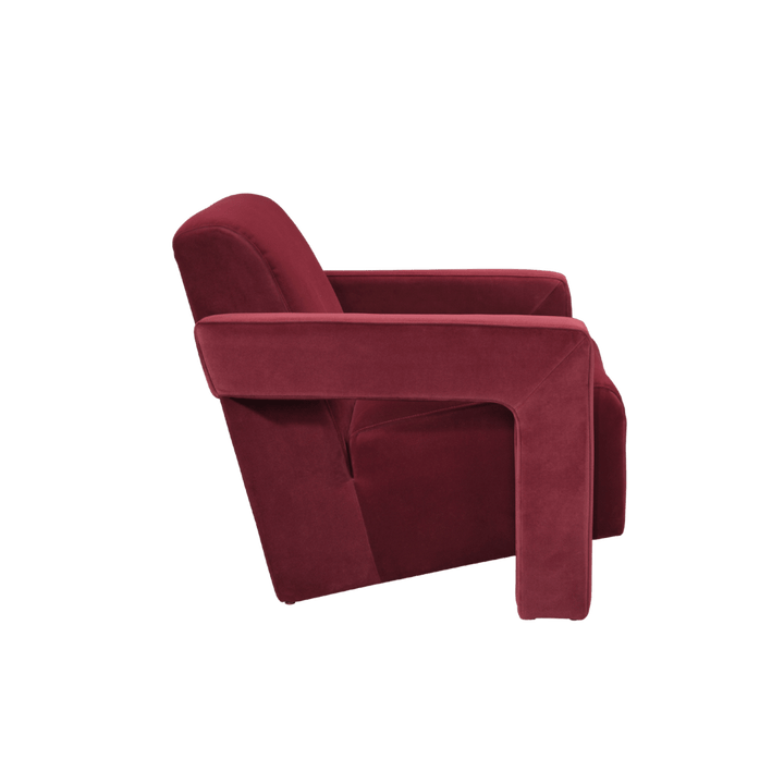 Apex Angular Armchair (Crib 5) - Burgundy