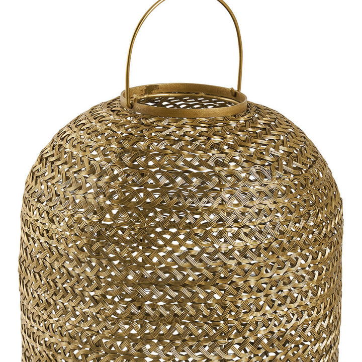 Apollo Woven Metal Lantern - Golden