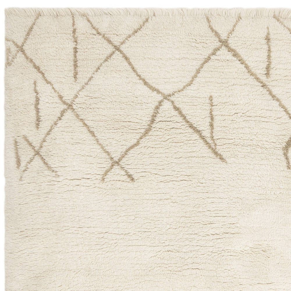Azera Crosshatch Rug - Cream