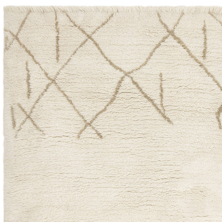 Azera Crosshatch Rug - Cream