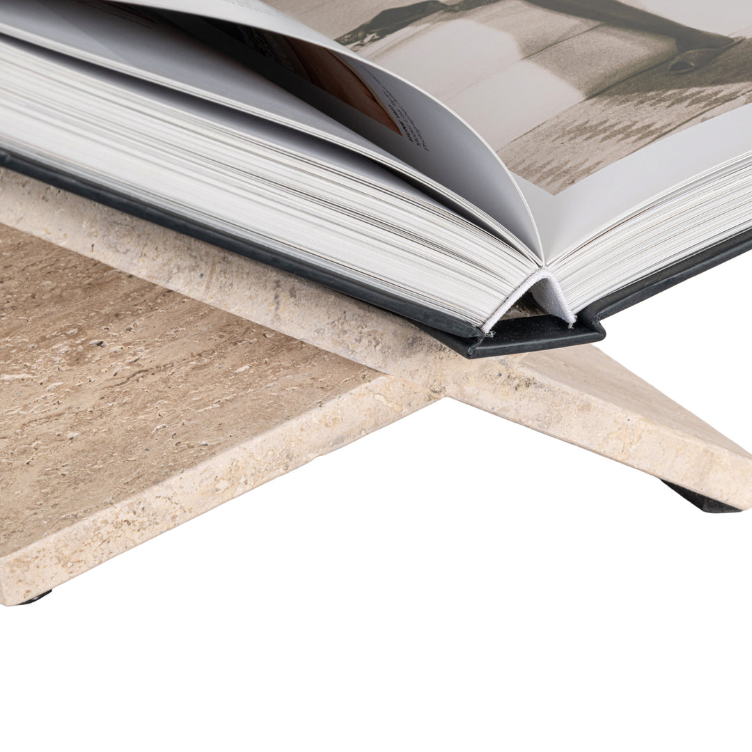 Belice Travertine Book Stand - Beige Richmond 4