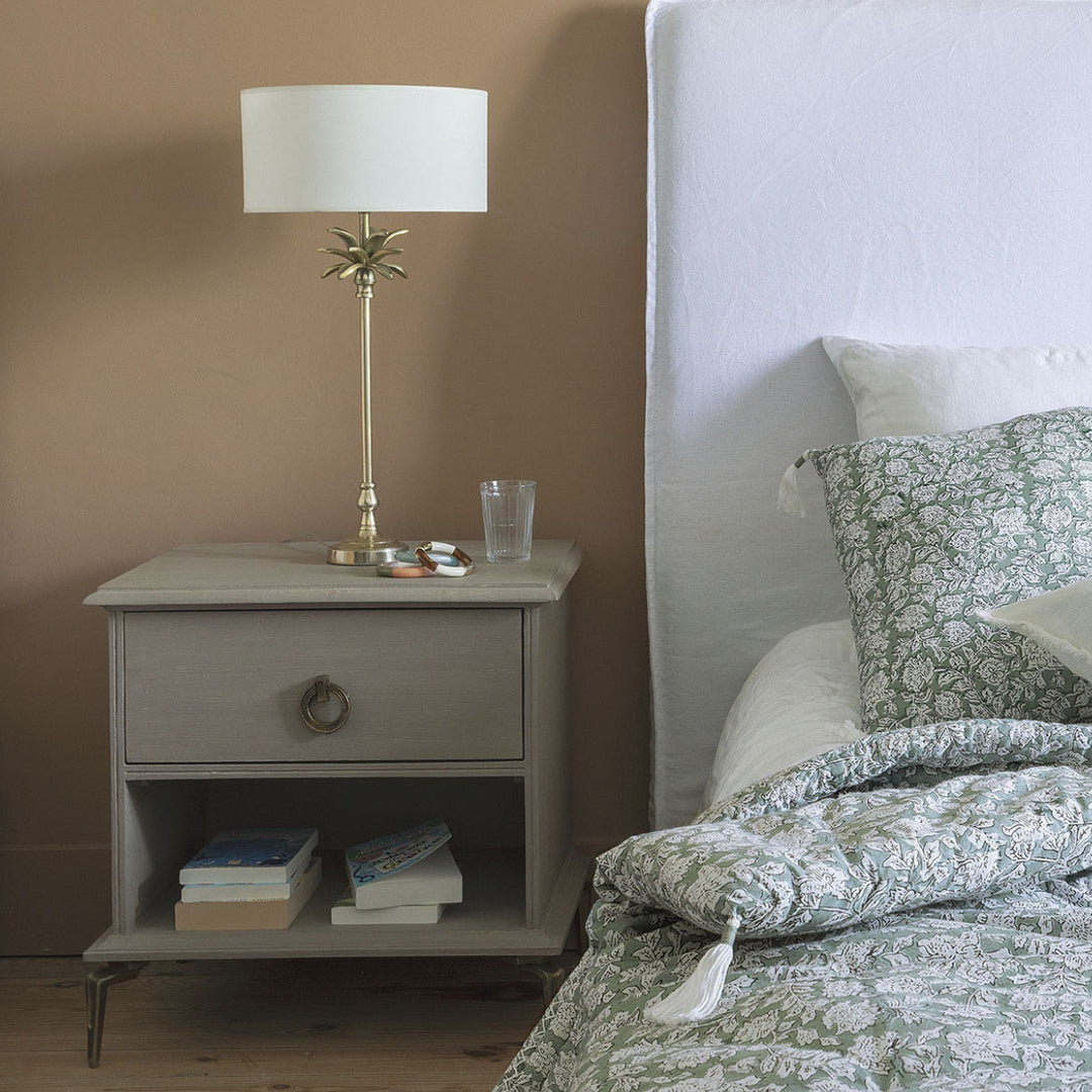 Gabrielle Bedside Table - Greige