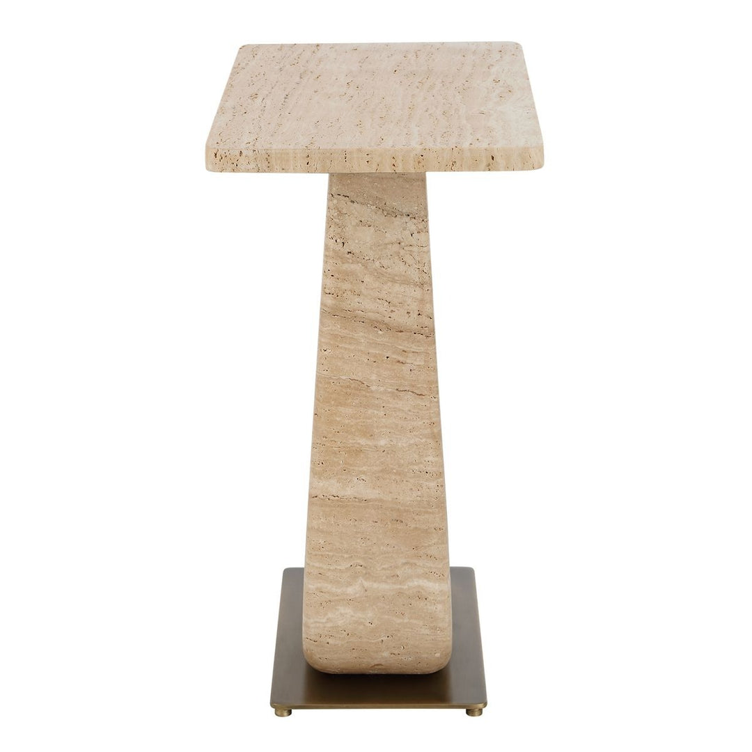About Turn Side Table - Travertine