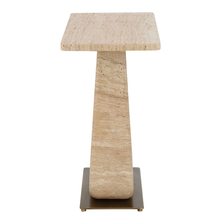 About Turn Side Table - Travertine